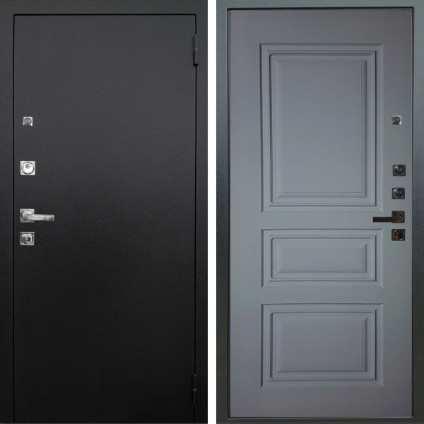Входная дверь Аргус ЛЮКС 3К ПРО Люкс 3к Про металл Черный шелк + Скиф Силк маус