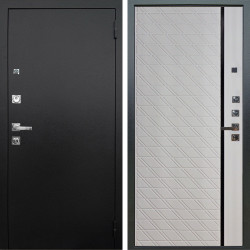 Входная дверь Аргус ЛЮКС 3К ПРО Люкс 3к Про металл Черный шелк + Тори Софт милк