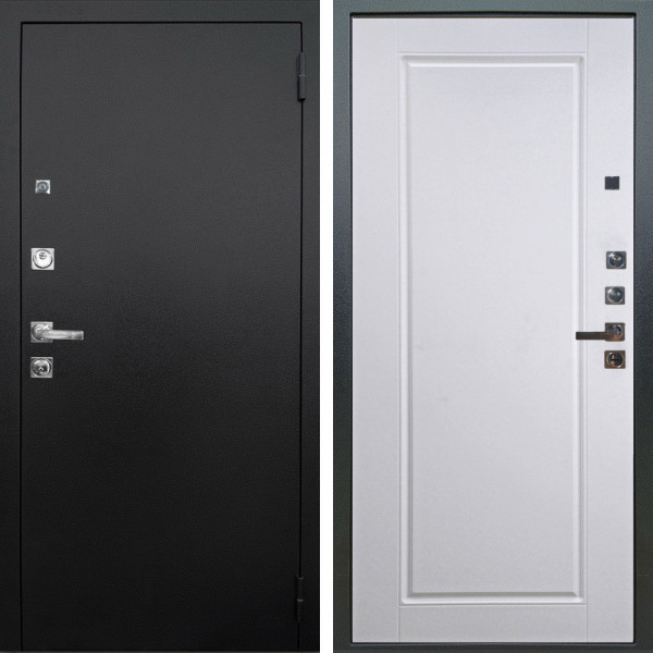 Входная дверь Аргус ЛЮКС 3К ПРО Люкс 3к Про металл Черный шелк + Тревор Софт милк