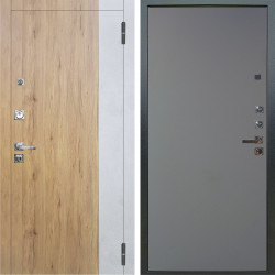 Входная дверь Аргус ЛЮКС 3К ПРО Эксперт Рустик соломенный вставка Бетон урбан милк + Элегант Силк маус