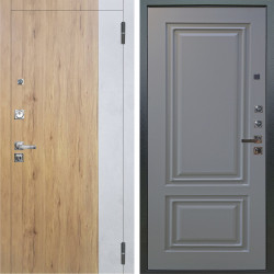 Входная дверь Аргус ЛЮКС 3К ПРО Эксперт Рустик соломенный вставка Бетон урбан милк + Элион Силк маус