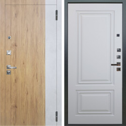 Входная дверь Аргус ЛЮКС 3К ПРО Эксперт Рустик соломенный вставка Бетон урбан милк + Элион Софт милк