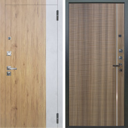 Входная дверь Аргус ЛЮКС 3К ПРО Эксперт Рустик соломенный вставка Бетон урбан милк + Гауда Керамика