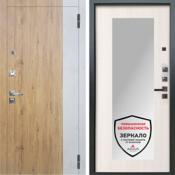 Входная дверь Аргус ЛЮКС 3К ПРО Эксперт Рустик соломенный вставка Бетон урбан милк + Милли Ларче светлый