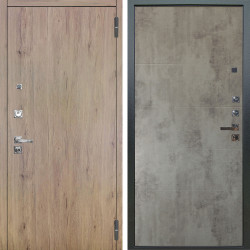 Входная дверь Аргус ЛЮКС 3К ПРО Элегант Рустик соломенный + Агат Светлый бетон