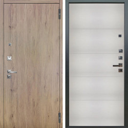 Входная дверь Аргус ЛЮКС 3К ПРО Элегант Рустик соломенный + Агат Вельвет белый горизонт