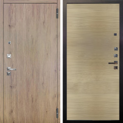 Входная дверь Аргус ЛЮКС 3К ПРО Элегант Рустик соломенный + Элегант Дорс светлый горизонт