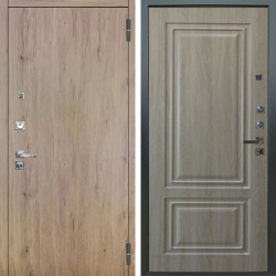 Входная дверь Аргус ЛЮКС 3К ПРО Элегант Рустик соломенный + Элион Дуб филадельфия крем