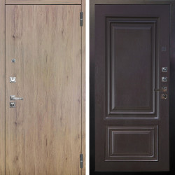 Входная дверь Аргус ЛЮКС 3К ПРО Элегант Рустик соломенный + Элион Горький шоколад