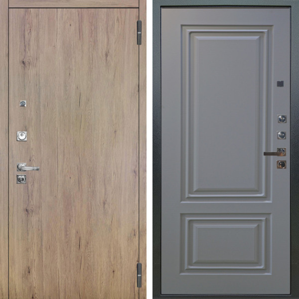 Входная дверь Аргус ЛЮКС 3К ПРО Элегант Рустик соломенный + Элион Силк маус