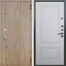 Входная дверь Аргус ЛЮКС 3К ПРО Элегант Рустик соломенный + Элион Софт милк