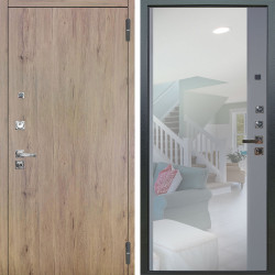 Входная дверь Аргус ЛЮКС 3К ПРО Элегант Рустик соломенный + Магнум Силк маус