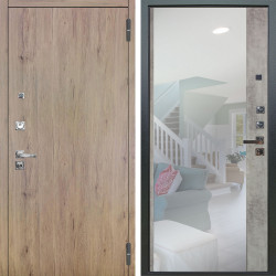 Входная дверь Аргус ЛЮКС 3К ПРО Элегант Рустик соломенный + Магнум Светлый бетон