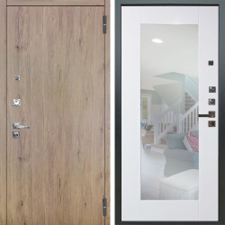 Входная дверь Аргус ЛЮКС 3К ПРО Элегант Рустик соломенный + Милли Роял вуд белый