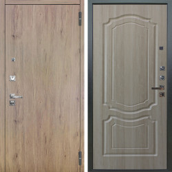 Входная дверь Аргус ЛЮКС 3К ПРО Элегант Рустик соломенный + Мишель Ларче светлый