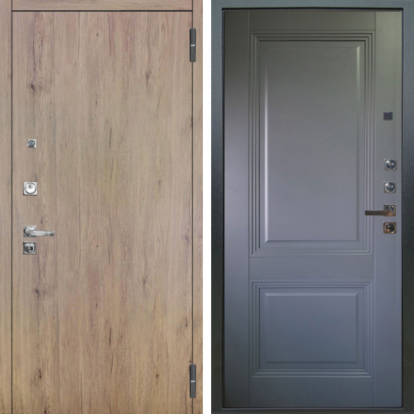 Входная дверь Аргус ЛЮКС 3К ПРО Элегант Рустик соломенный + Соло Антрацит