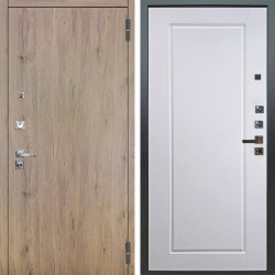 Входная дверь Аргус ЛЮКС 3К ПРО Элегант Рустик соломенный + Тревор Софт милк