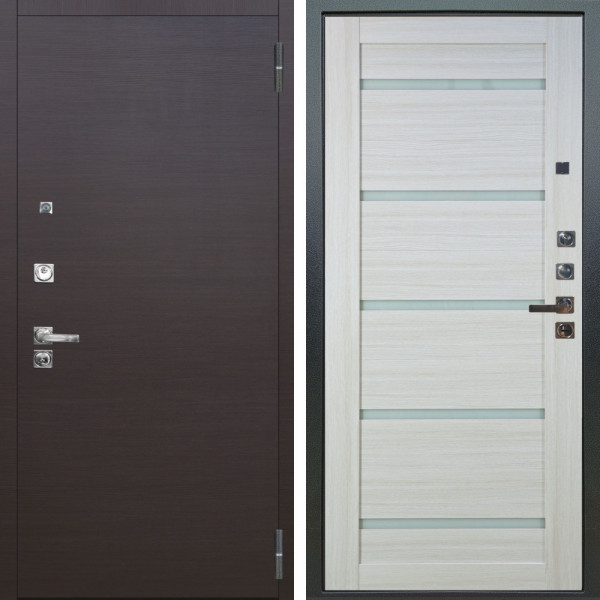 Входная дверь Аргус ЛЮКС 3К ПРО Элегант Венге горизонт + Александра Белая лиственница