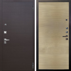 Входная дверь Аргус ЛЮКС 3К ПРО Элегант Венге горизонт + Элегант Дорс светлый горизонт
