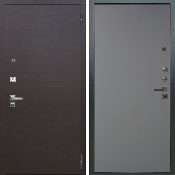 Входная дверь Аргус ЛЮКС 3К ПРО Элегант Венге горизонт + Элегант Силк маус
