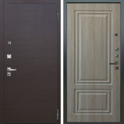 Входная дверь Аргус ЛЮКС 3К ПРО Элегант Венге горизонт + Элион Дуб филадельфия крем