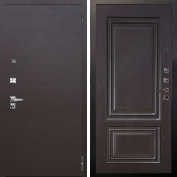 Входная дверь Аргус ЛЮКС 3К ПРО Элегант Венге горизонт + Элион Горький шоколад