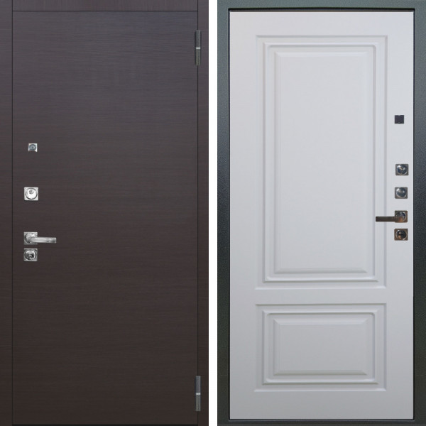 Входная дверь Аргус ЛЮКС 3К ПРО Элегант Венге горизонт + Элион Софт милк