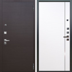 Входная дверь Аргус ЛЮКС 3К ПРО Элегант Венге горизонт + Гауда Роял вуд белый