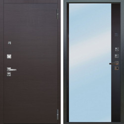 Входная дверь Аргус ЛЮКС 3К ПРО Элегант Венге горизонт + Магнум Черный софт