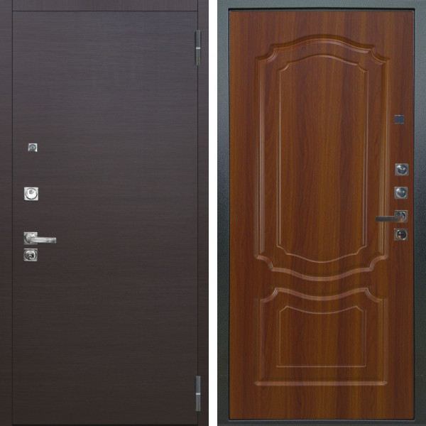Входная дверь Аргус ЛЮКС 3К ПРО Элегант Венге горизонт + Мишель Дуб рустикальный