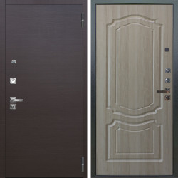 Входная дверь Аргус ЛЮКС 3К ПРО Элегант Венге горизонт + Мишель Ларче светлый