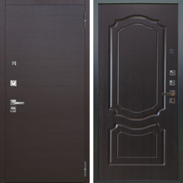 Входная дверь Аргус ЛЮКС 3К ПРО Элегант Венге горизонт + Мишель Венге