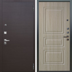 Входная дверь Аргус ЛЮКС 3К ПРО Элегант Венге горизонт + Скиф Дуб филадельфия крем