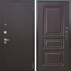 Входная дверь Аргус ЛЮКС 3К ПРО Элегант Венге горизонт + Скиф Горький шоколад