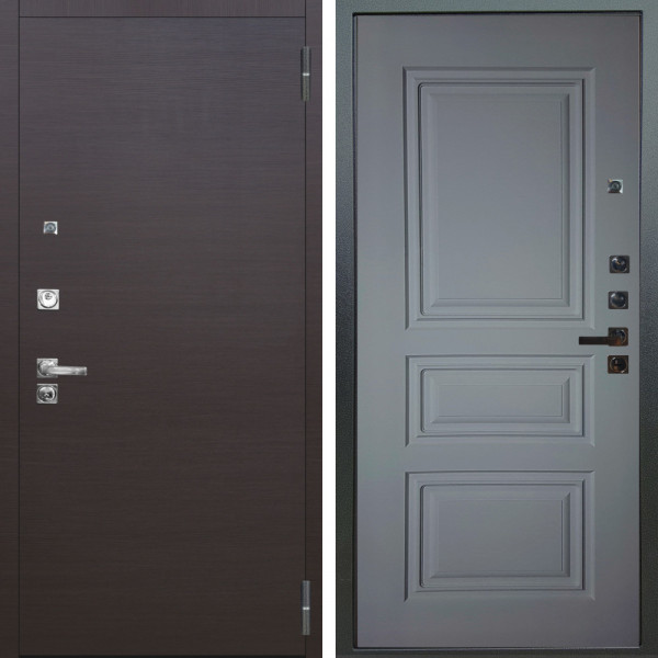 Входная дверь Аргус ЛЮКС 3К ПРО Элегант Венге горизонт + Скиф Силк маус