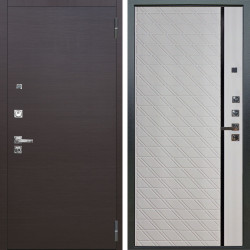 Входная дверь Аргус ЛЮКС 3К ПРО Элегант Венге горизонт + Тори Софт милк