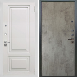 Входная дверь Аргус ЛЮКС 3К ПРО Элион мвр белый + Агат Светлый бетон
