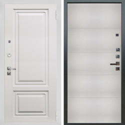 Входная дверь Аргус ЛЮКС 3К ПРО Элион мвр белый + Агат Вельвет белый горизонт