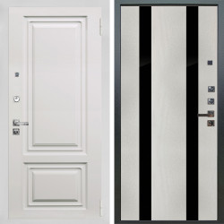 Входная дверь Аргус ЛЮКС 3К ПРО Элион мвр белый + Дуэт Белое дерево вставки Кензо