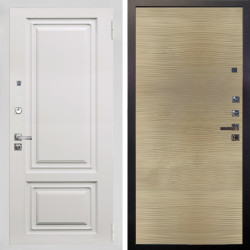 Входная дверь Аргус ЛЮКС 3К ПРО Элион мвр белый + Элегант Дорс светлый горизонт