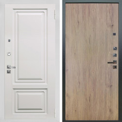 Входная дверь Аргус ЛЮКС 3К ПРО Элион мвр белый + Элегант Рустик соломенный