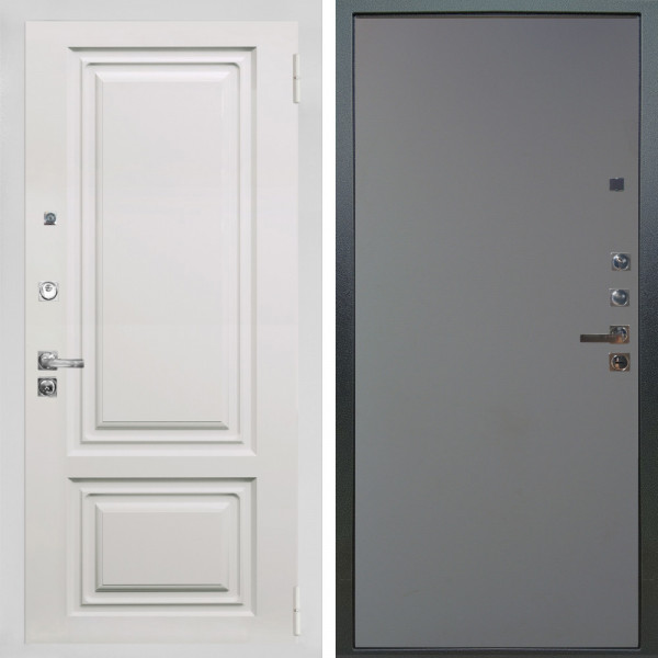 Входная дверь Аргус ЛЮКС 3К ПРО Элион мвр белый + Элегант Силк маус