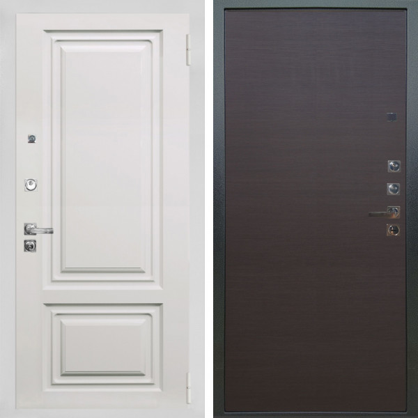 Входная дверь Аргус ЛЮКС 3К ПРО Элион мвр белый + Элегант Венге горизонт