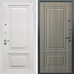 Входная дверь Аргус ЛЮКС 3К ПРО Элион мвр белый + Элион Дуб филадельфия крем