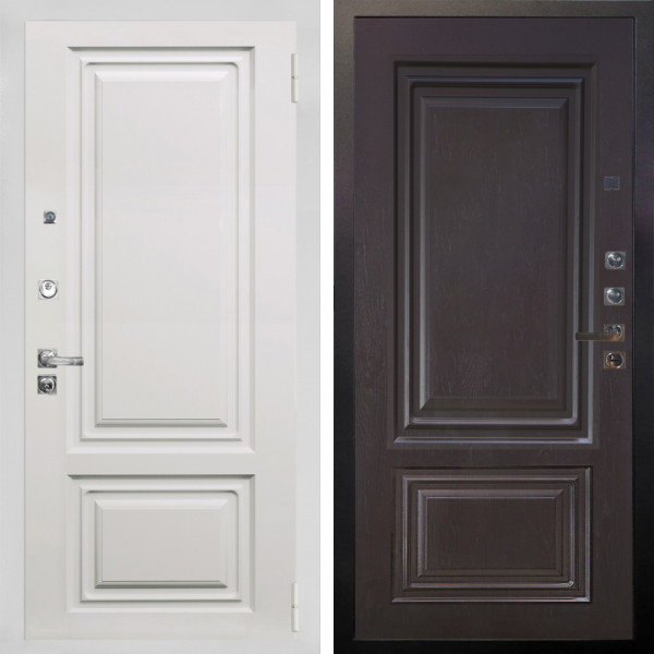 Входная дверь Аргус ЛЮКС 3К ПРО Элион мвр белый + Элион Горький шоколад