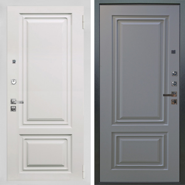 Входная дверь Аргус ЛЮКС 3К ПРО Элион мвр белый + Элион Силк маус