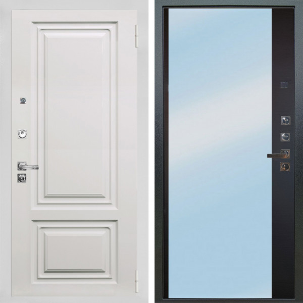 Входная дверь Аргус ЛЮКС 3К ПРО Элион мвр белый + Магнум Черный софт