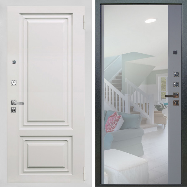 Входная дверь Аргус ЛЮКС 3К ПРО Элион мвр белый + Магнум Силк маус