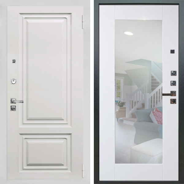 Входная дверь Аргус ЛЮКС 3К ПРО Элион мвр белый + Милли Роял вуд белый