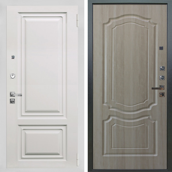 Входная дверь Аргус ЛЮКС 3К ПРО Элион мвр белый + Мишель Ларче светлый